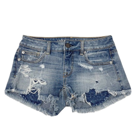 American Eagle Outfitters Pants - American Eagle Shortie Jean Shorts Size 0 Distressed